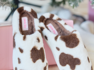 Lucila Cow Print Slippers DOORBUSTER