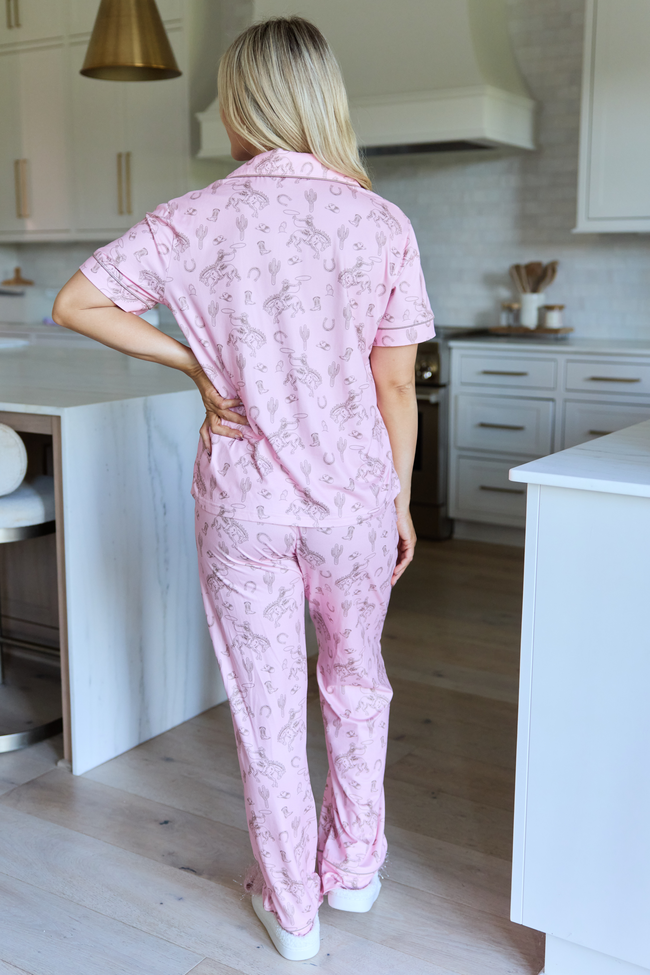 Helena Pink Western Icon Pajama Set - Image 5