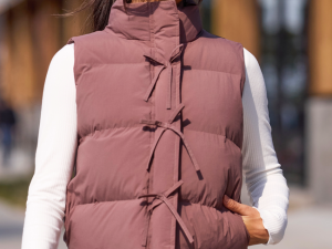 Liberty Brown Bow Puffer Vest