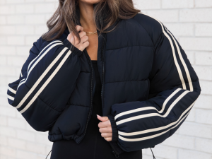 Amelia Black and White Puffer Jacket