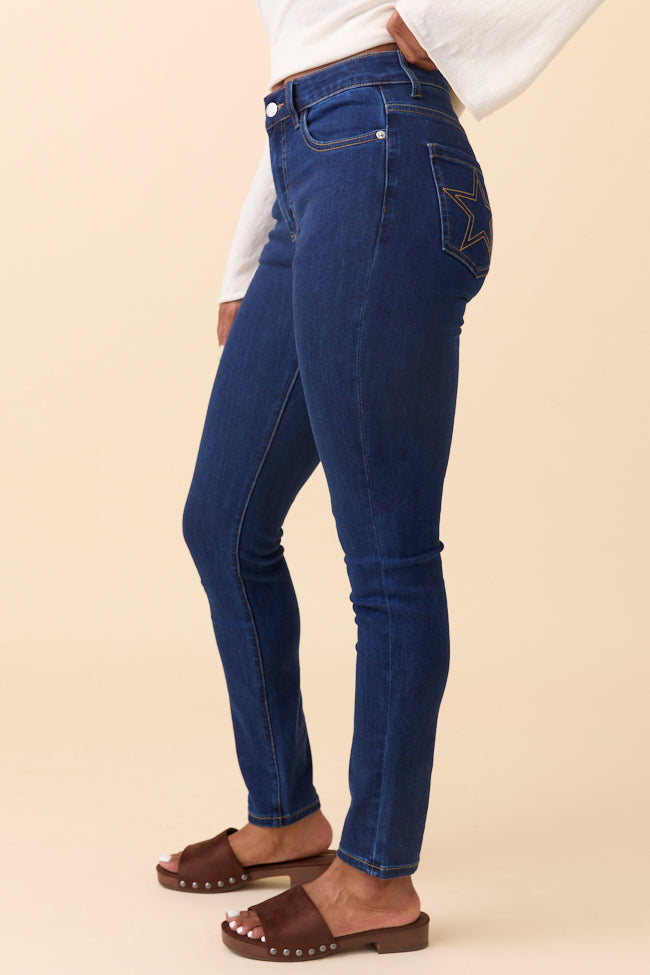 My Favorite Dark Wash Star Stitch Jeans - Image 4