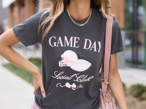 Game Day Social Club Dark Grey Graphic Tee