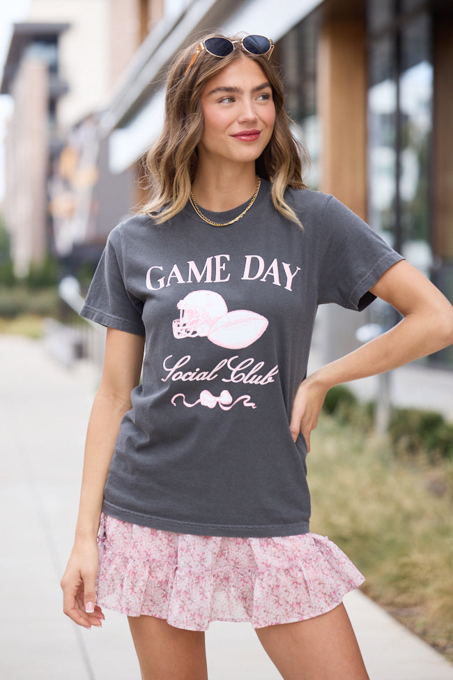 Game Day Social Club Dark Grey Graphic Tee - Image 3