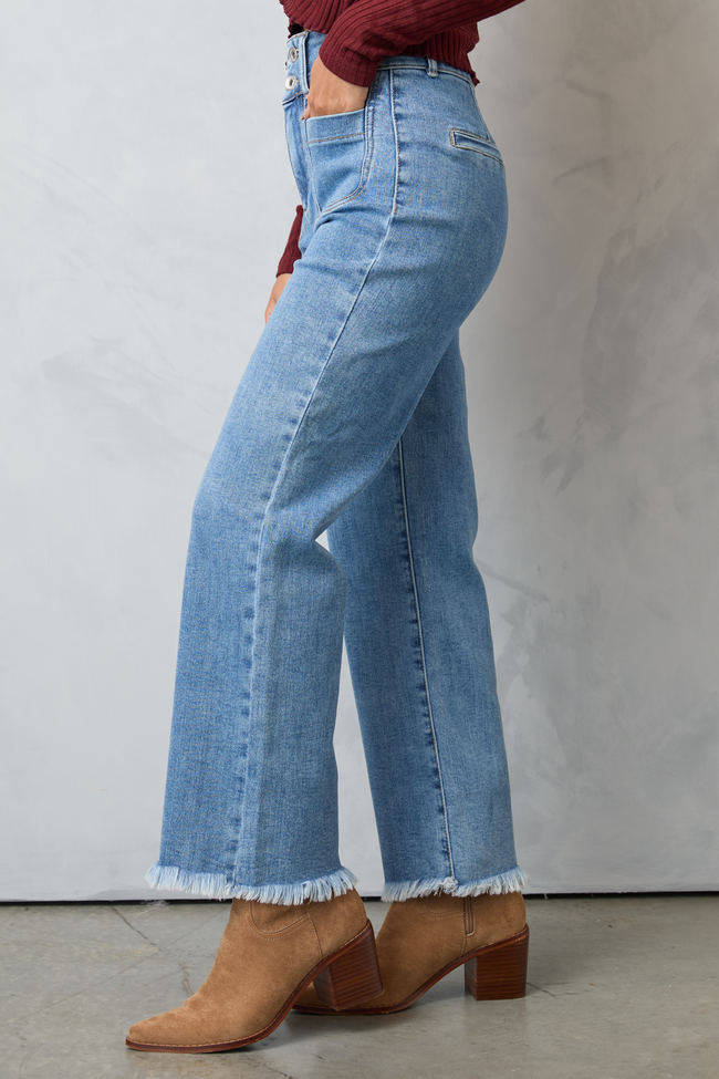 Wendy Medium Wash Boot Cut Jeans - Image 3