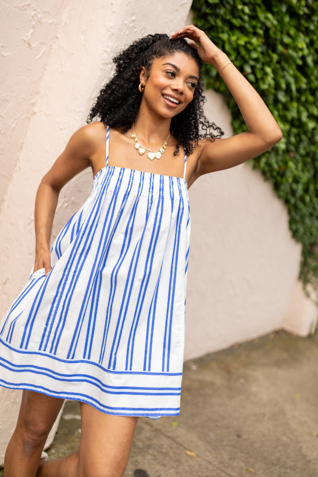 Completely Me Blue Striped Dress FINAL SALE