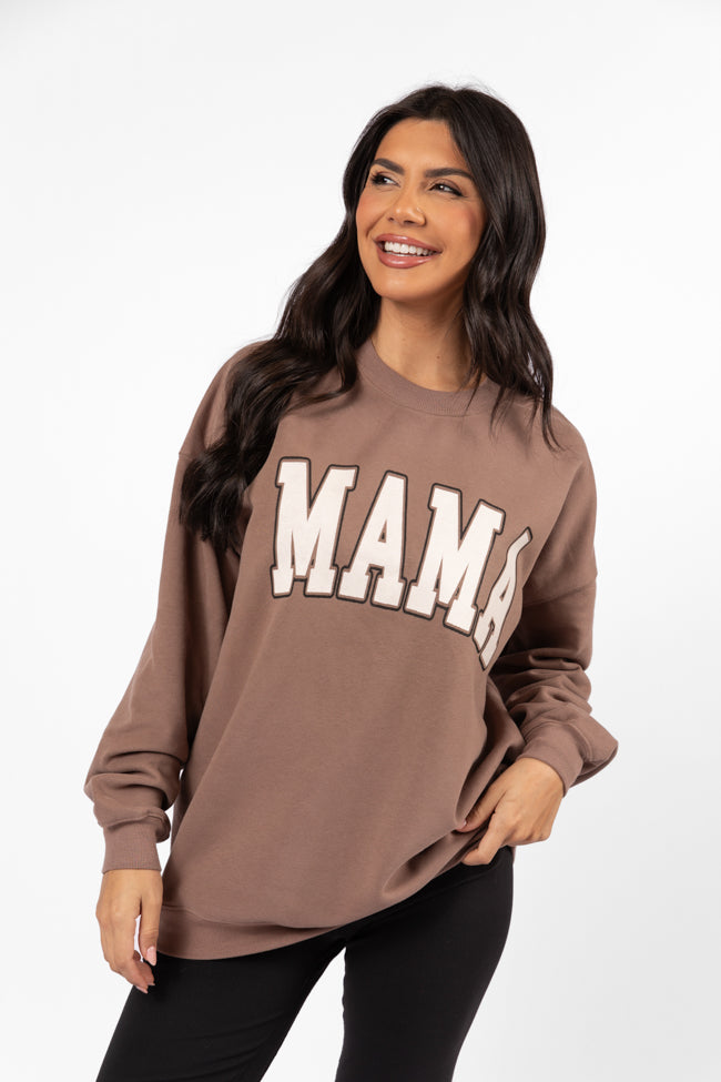 Mama Block Mocha Graphic Sweatshirt - Image 4