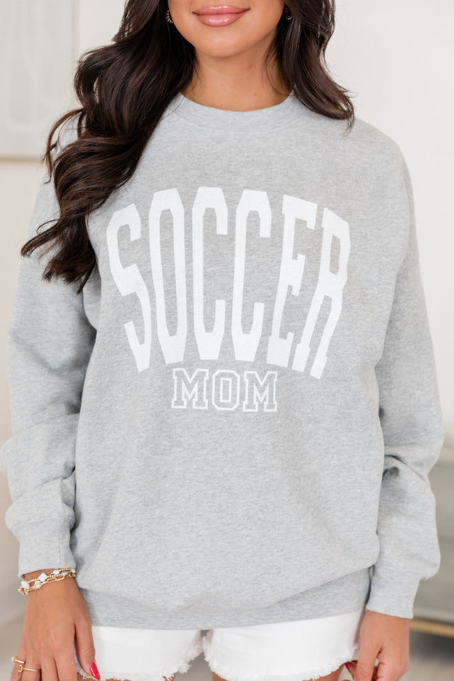 Soccer Mom Block Light Grey Graphic Sweatshirt - Image 3