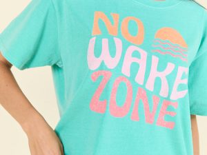 No Wake Zone Mint Graphic Tee