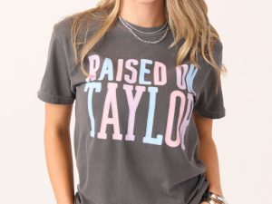 Raised On Taylor Dark Grey Graphic Tee
