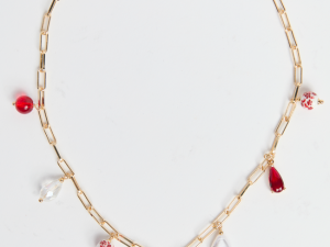 Cassian Red Bow Charm Necklace