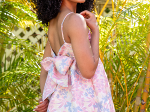 April Showers Multi Jacquard Printed Mini Dress FINAL SALE