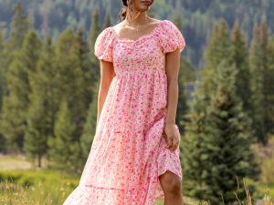 Margaret Pink Floral Maxi Dress FINAL SALE